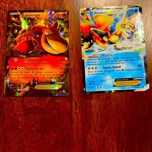 Camerupt EX and Kelsey EX Pokémon Cards